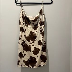 Cow Print Slip Dress